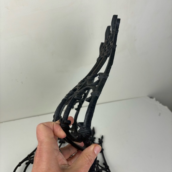 Vintage Burwood pair of faux black wrought iron Spanish, Goth, Garden Gate - Picture 7 of 13